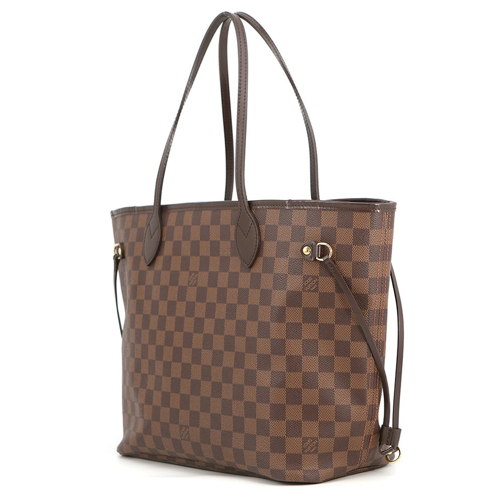 Louis Vuitton Damier Ebene Brown Neverfull Tote Bag Shoulder - Picture 2 of 12